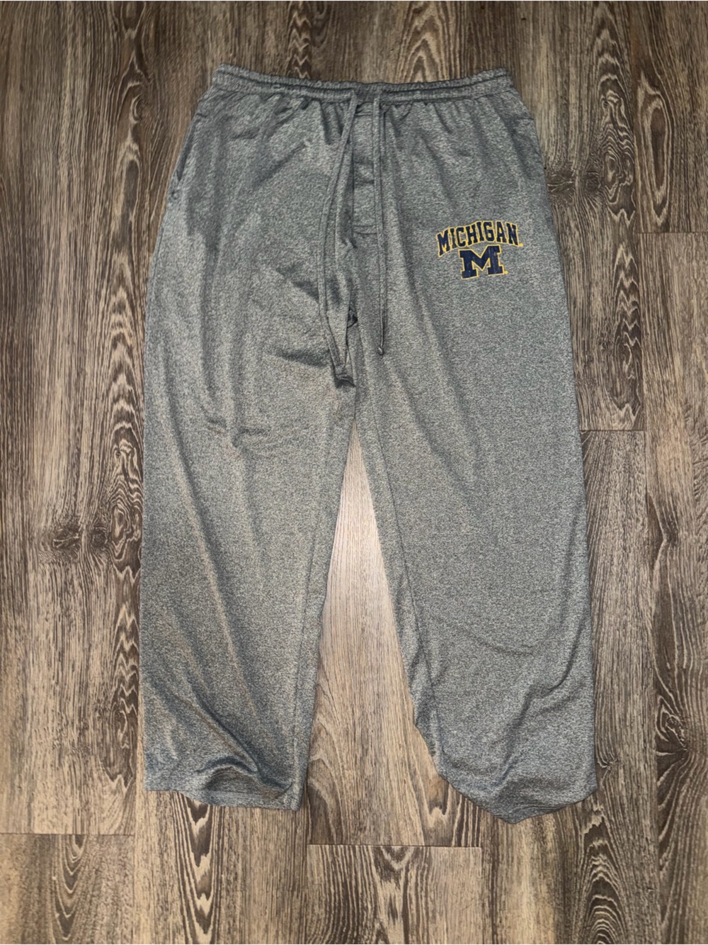 Vintage Michigan Gray Sweatpants with Navy & Yellow Logo Men’s XXL